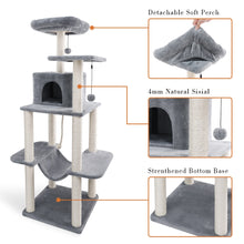 Load image into Gallery viewer, Cat Tree House Tower Condo Cat Scratcher Post with Ladder
