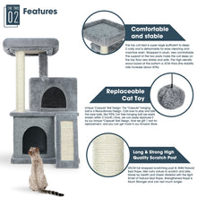 Load image into Gallery viewer, Cat Tree House Tower Condo Cat Scratcher Post with Ladder
