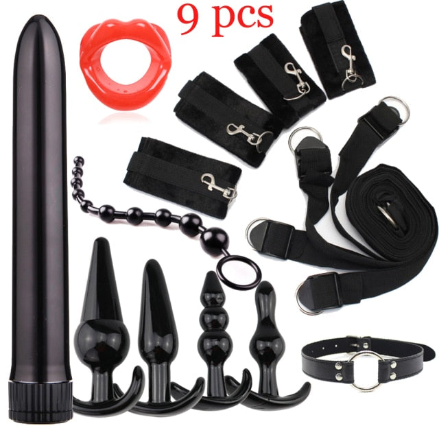 Sex Product Kit With Massagers & BDSM Restraints For Couples