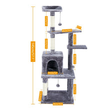 Load image into Gallery viewer, Multilevel Cat Towers with Luxury Condos Cat Tree Scratching Post
