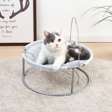 Load image into Gallery viewer, Soft Plush Cat Hammock Detachable Pet Bed with Dangling Ball
