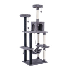 Load image into Gallery viewer, Cat Tree House Tower Condo Cat Scratcher Post with Ladder
