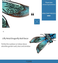 Load image into Gallery viewer, Metal Dragonfly Wall Artwork for Garden Decoration
