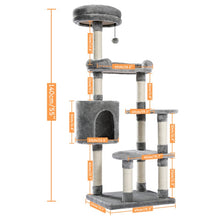 Load image into Gallery viewer, Multilevel Cat Towers with Luxury Condos Cat Tree Scratching Post
