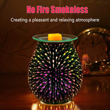 Load image into Gallery viewer, Aroma Electric 3D Glass Wax Melt Burner Starburst Fireworks Glass

