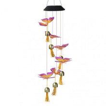 Load image into Gallery viewer, LED Solar Wind Chime Light Butterfly Hummingbird Style Outdoor Waterproof
