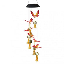 Load image into Gallery viewer, LED Solar Wind Chime Light Butterfly Hummingbird Style Outdoor Waterproof
