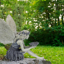 Load image into Gallery viewer, Sunflower Fairy Statue Angel Sculpture Stone Garden Yard Art Ornaments
