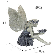 Load image into Gallery viewer, Sunflower Fairy Statue Angel Sculpture Stone Garden Yard Art Ornaments
