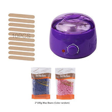 Load image into Gallery viewer, Hair Removal Wax-melt Machine Heater Wax Beans 10 Wood Stickers Hair Removal Machine Waxing Kit

