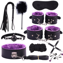 Load image into Gallery viewer, Sexy Leather BDSM Kits Plush Bondage Gear
