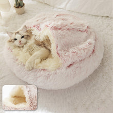 Load image into Gallery viewer, Long Plush Pet Bed - Winter Nest 2 In 1
