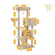 Load image into Gallery viewer, Cat Tree House Tower Condo Cat Scratcher Post with Ladder
