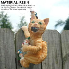 Load image into Gallery viewer, Cat Eating Dwarf Garden Statue Dwarf Resin Figurine
