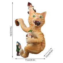 Load image into Gallery viewer, Cat Eating Dwarf Garden Statue Dwarf Resin Figurine
